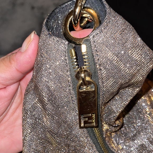 ❌ SOLD❌ FENDI ZUCCA MIA HOBO WITH GLITTER pristine condition *RARE FIND* Gorgeou - Picture 10 of 16